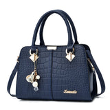 Women's Crocodile Shoulder Bag With Chain Strap