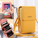 Women's Crossbody Bag Soft Leather Wallet Cell Phone Shoulder Bag