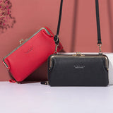 Women's Soft Leather Crossbody Bag Small Cell Phone Wallet Shoulder Messenger