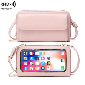 Women's Crossbody Shoulder Handbag RFID Long Wallet
