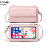 Women's Crossbody Shoulder Handbag RFID Long Wallet