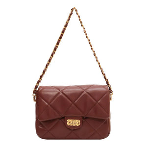 Women's Small Square Shoulder Bag High PU Material Purse