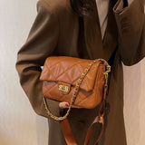 Women's Small Square Shoulder Bag High PU Material Purse