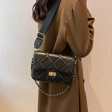 Women's Small Square Shoulder Bag High PU Material Purse