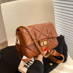 Women's Small Square Shoulder Bag High PU Material Purse