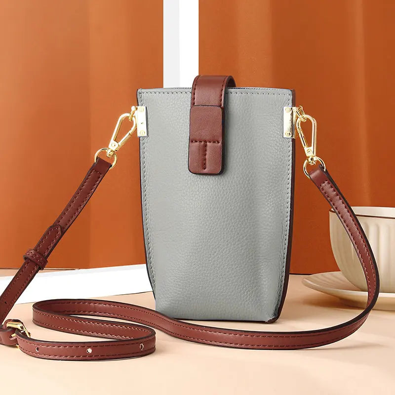 Women's Leather Shoulder Bag Soft Crossbody Phone Bag