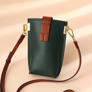 Women's Leather Shoulder Bag Soft Crossbody Phone Bag