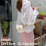 Heart Shoulder Bag Bead Chain Crossbody Purse Clutch Tote Handbags