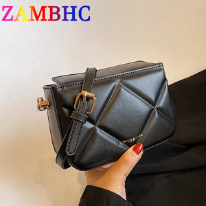 Women's Small Crossbody Bag Purses and Handbags Lingge PU Leather Shoulder Bags
