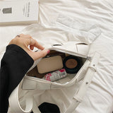 Women's Weave PU Leather Shoulder Bag Tote