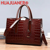 Crocodile Pattern Shoulder Crossbody Bag