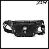 Skull Rock Waist Bag Fanny Pack Zipper Small Purse Phone Key Chest Bag