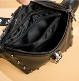 Skull Rock Waist Bag Fanny Pack Zipper Small Purse Phone Key Chest Bag