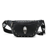 Skull Rock Waist Bag Fanny Pack Zipper Small Purse Phone Key Chest Bag