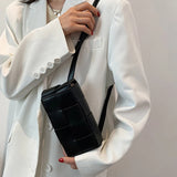 Women's Woven Shoulder Bag PU Leather Crossbody Messenger Satchel Bolsas