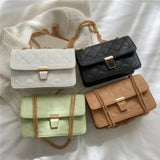 Embroidered Rhombus One-Shoulder Messenger Bag for Women