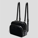 Small Women's Patent Leather Backpack for Girls