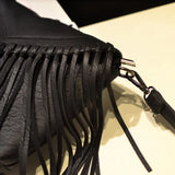 Women's Casual Zipper Envelope Tassel Bag