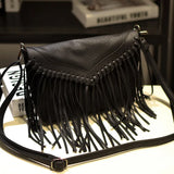 Women's Casual Zipper Envelope Tassel Bag