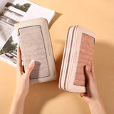 Crocodile Pattern Double Zipper Women's Clutch Bag