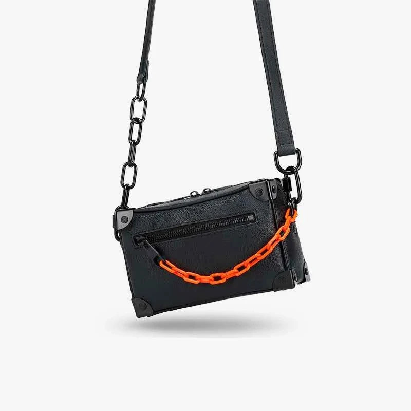 Square Shoulder Bag Mini Soft Travel Luggage Women Unisex Chain Small Handbag