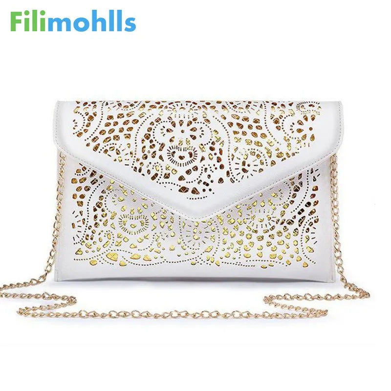 Vintage PU Leather Clutch Bags Women Messenger Bags