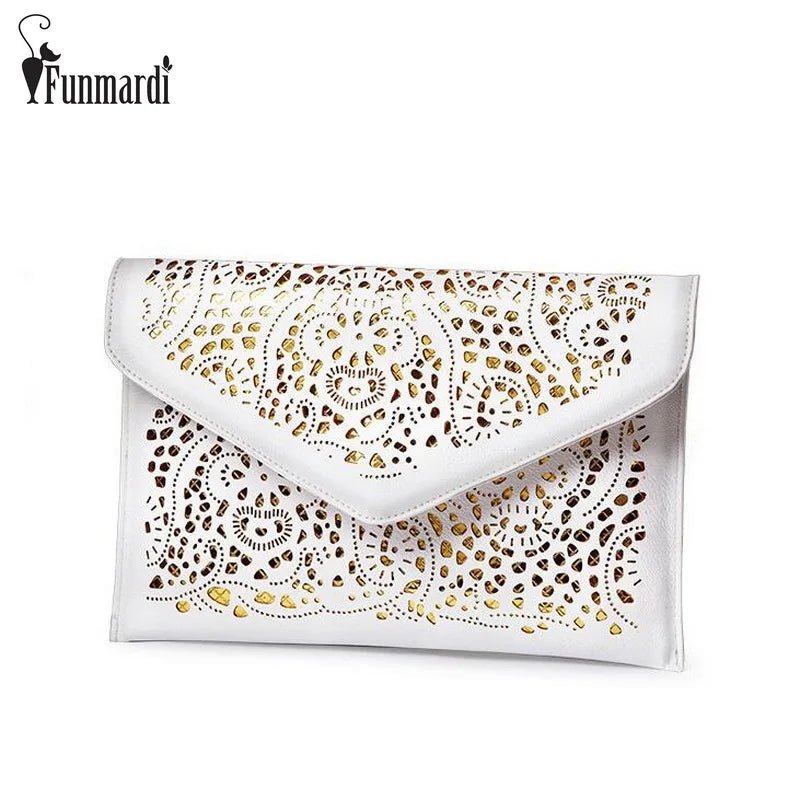Vintage PU Leather Clutch Bag Women Shoulder Bag