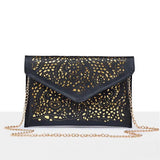 Vintage PU Leather Clutch Bag Women Shoulder Bag
