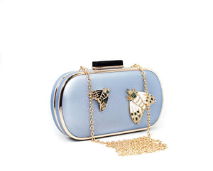 Insect Rhinestone Evening Mini Clutch Chain Bag for Women