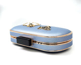Insect Rhinestone Evening Mini Clutch Chain Bag for Women
