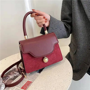 Frosted Texture Retro Handbag Single Shoulder Messenger Bag
