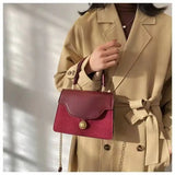 Frosted Texture Retro Handbag Single Shoulder Messenger Bag
