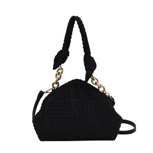 Plush Triangle Clip Handbag for Women