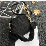 Plush Triangle Clip Handbag for Women