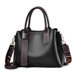European American Soft Leather Messenger Shoulder Bag Women