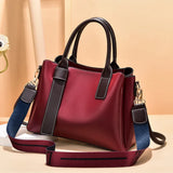 European American Soft Leather Messenger Shoulder Bag Women