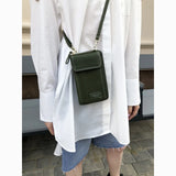 Small Yellow Cellphone Pocket Shoulder Bag Mini Crossbody Handbag