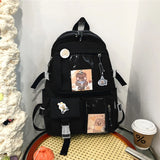 M2EA Girls Backpack Japanese School Bag with Pendant