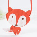 Child Messenger Bag Fox Shape Satchel Small Capacity Cotton Bag