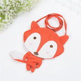 Child Messenger Bag Fox Shape Satchel Small Capacity Cotton Bag