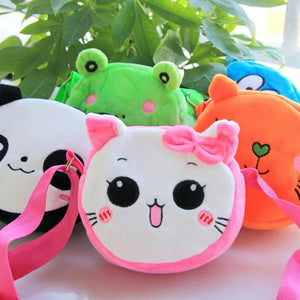 Animal Cat Panda Frog Zipper Small Child Messenger Bag for Children Women