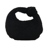 M6CC Plush Shoulder Bag for Women Autumn Winter Tote Handbag