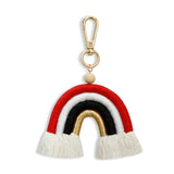 M6CC Rainbow Car Keychain Braided Rope Key Chain Women Trinket Charm