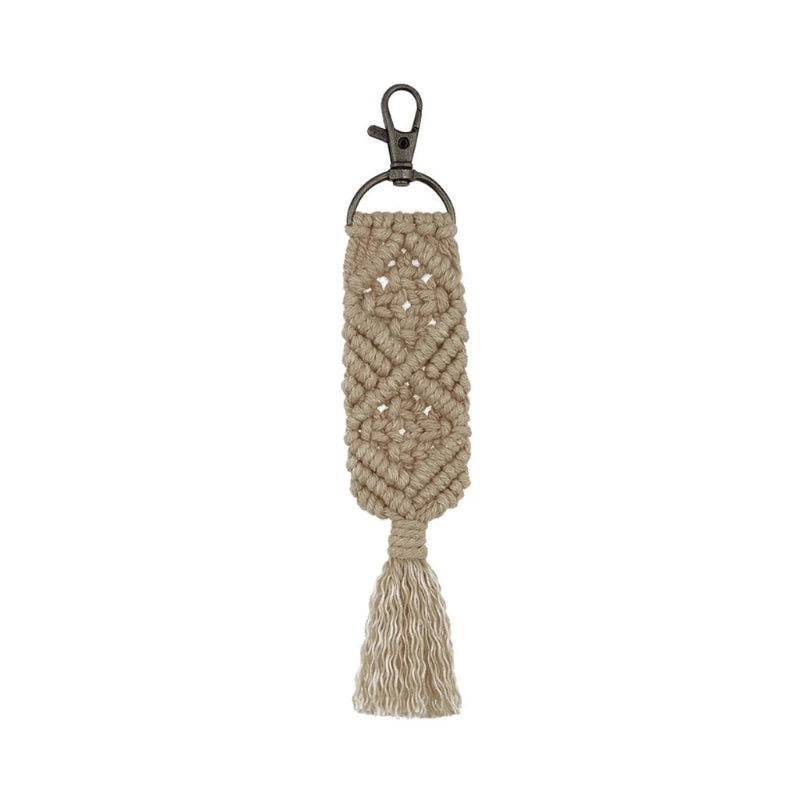 Boho Tassel Macrame Keychain for Women - Bag Charm Car Hanging