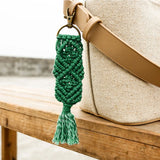 Boho Tassel Macrame Keychain for Women - Bag Charm Car Hanging