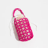 Small Bucket Tote Bag Women Beaded Handbags Solid