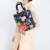 Boho Flower Print Women PVC Shopping Bag Eco Friendly Reusable Tote Handba