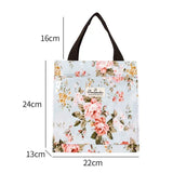 Boho Flower Print Women PVC Shopping Bag Eco Friendly Reusable Tote Handba