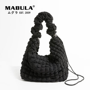 Polyester Women Shoulder Bag Lightweight Underarm Hobo Purses Solid Tote Handbag