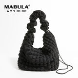 Polyester Women Shoulder Bag Lightweight Underarm Hobo Purses Solid Tote Handbag